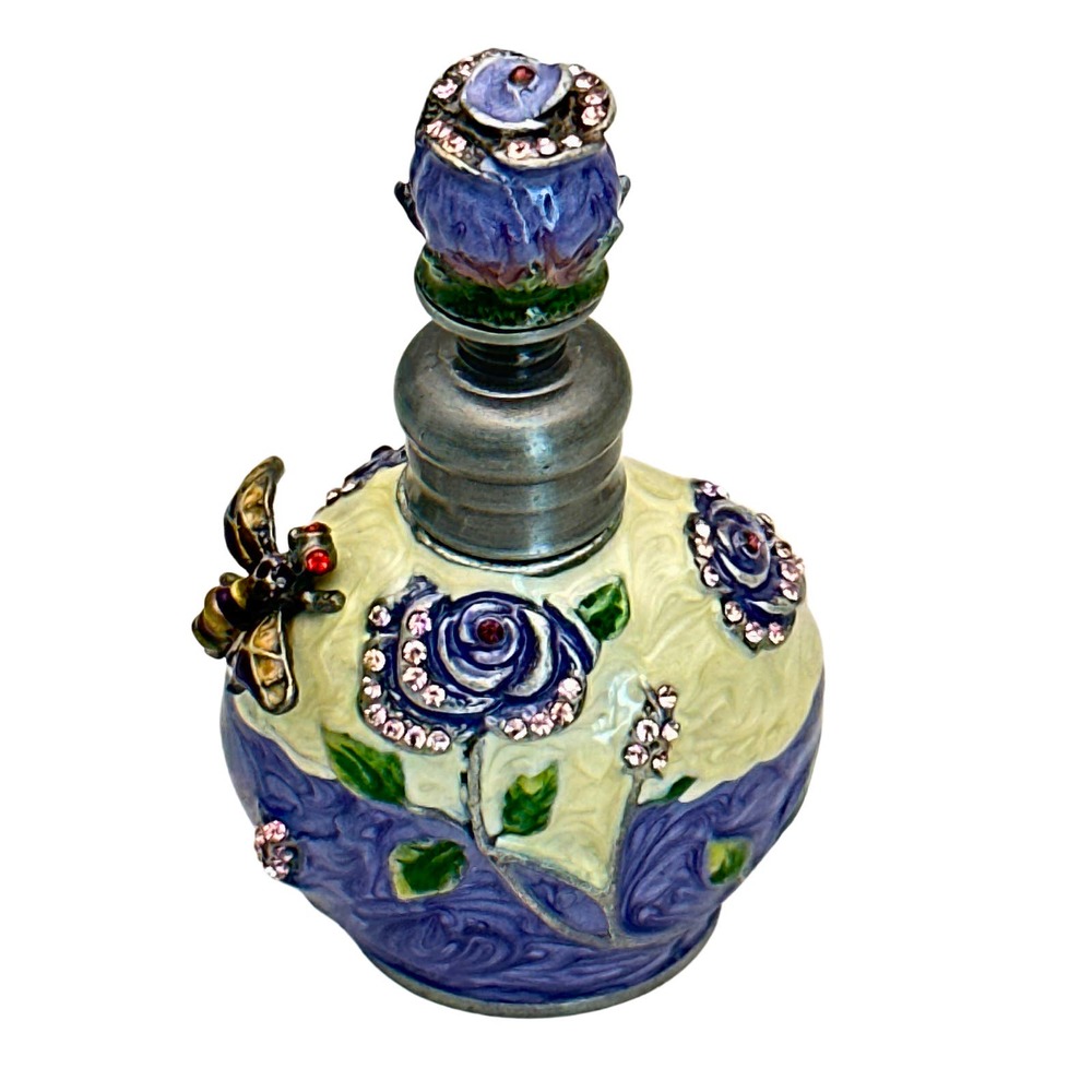 Evenchae Bee & Roses Glass Perfume Bottle, 6 ml, Empty - w/Gift Bag